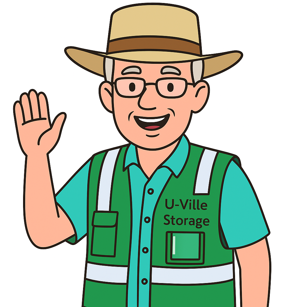 A Illustration of Charlie, the owner of U-Ville Storage. 